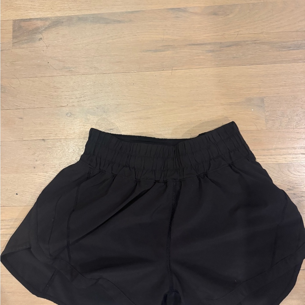 lululemon athletica “Track That” Black Women's Athletic Shorts